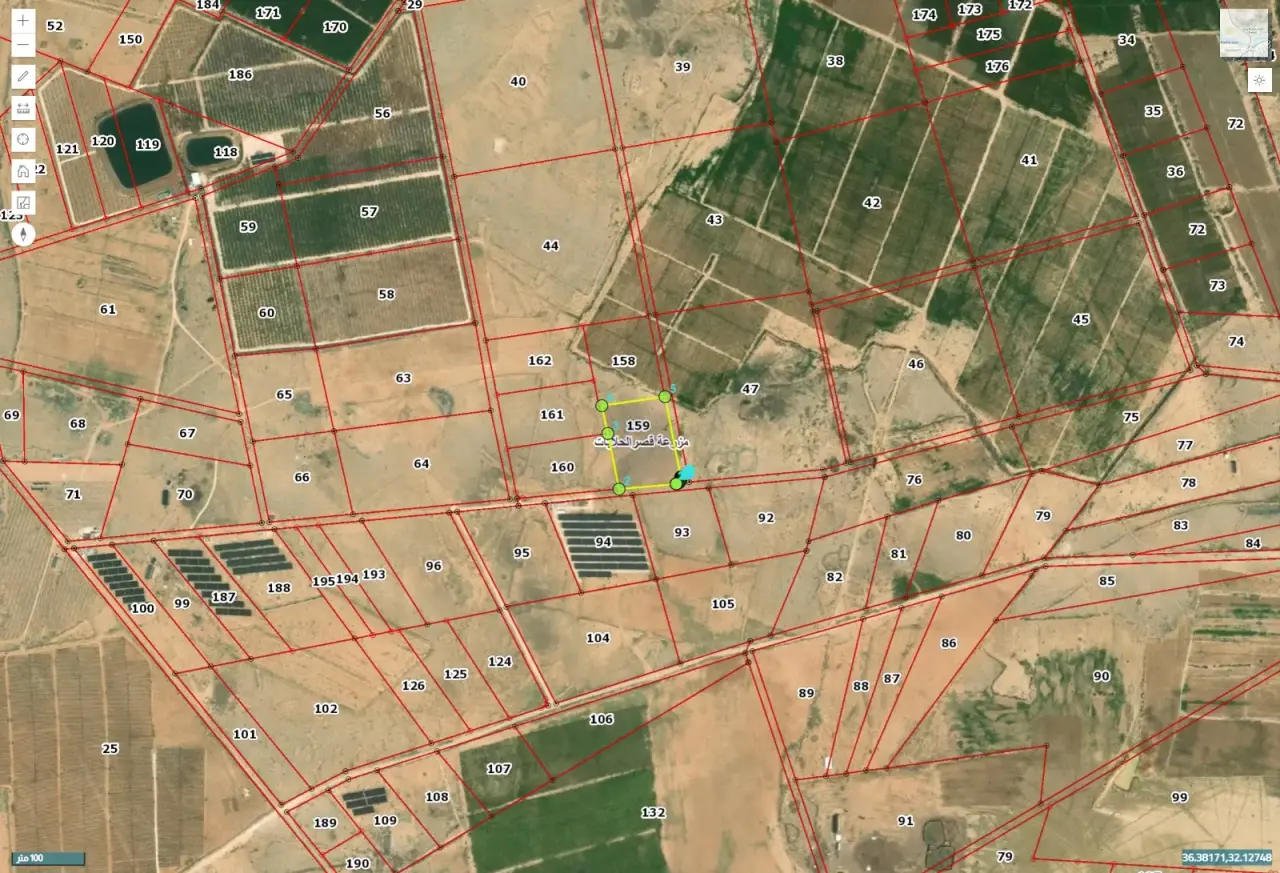 About 10 dunums in Qasr Al Hallabat (Khirbet Khanna) on a paved road