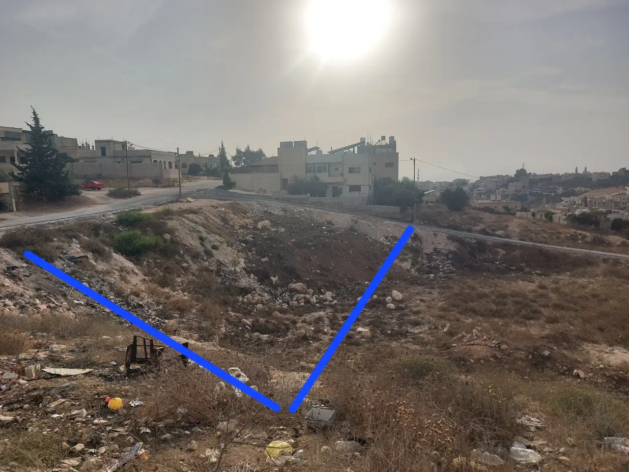 821 m² residential plot in Bait Ras on two streets