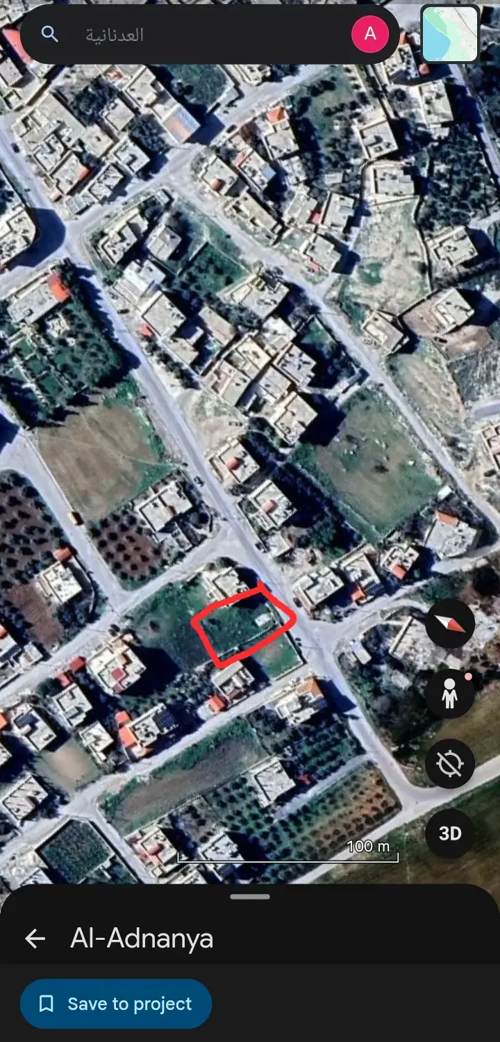 520 m² residential plot for sale in central Al-Adnanya, Karak