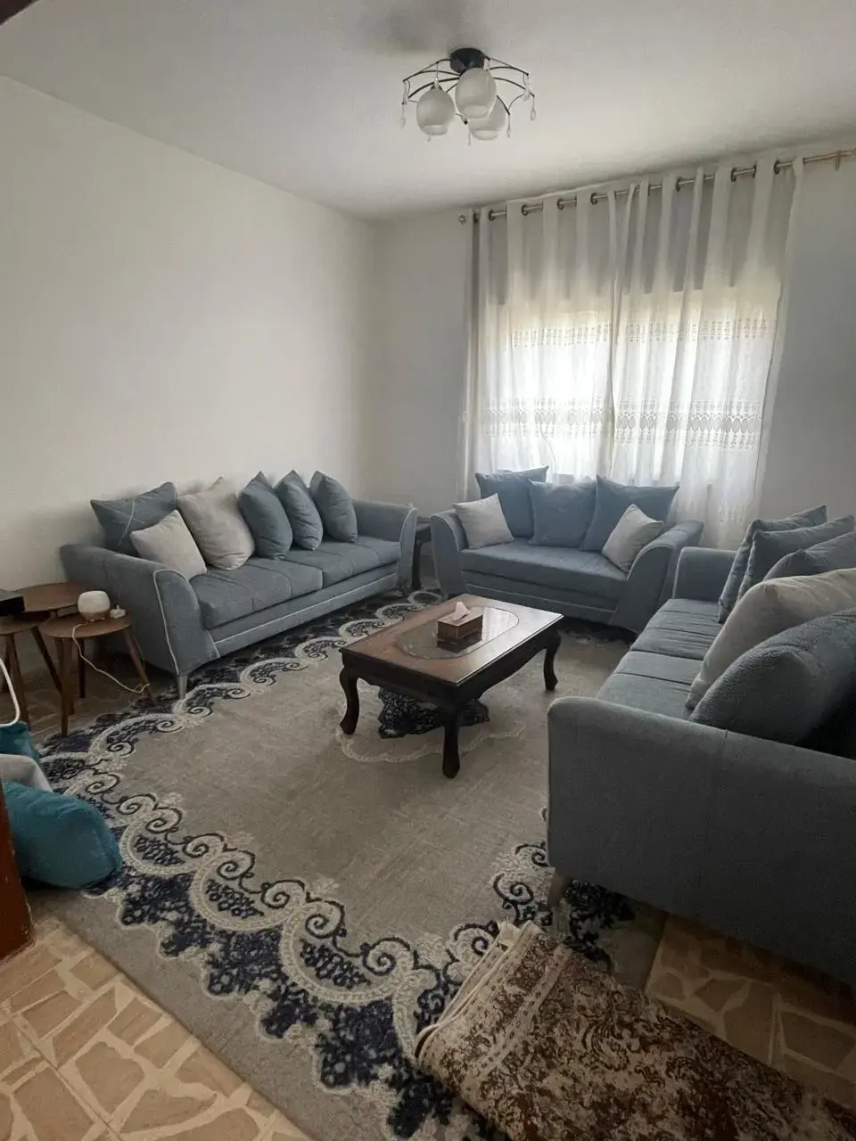 Furnished ground-floor apartment with private entrance and 2-car garage for monthly rent, Al Yadudah
