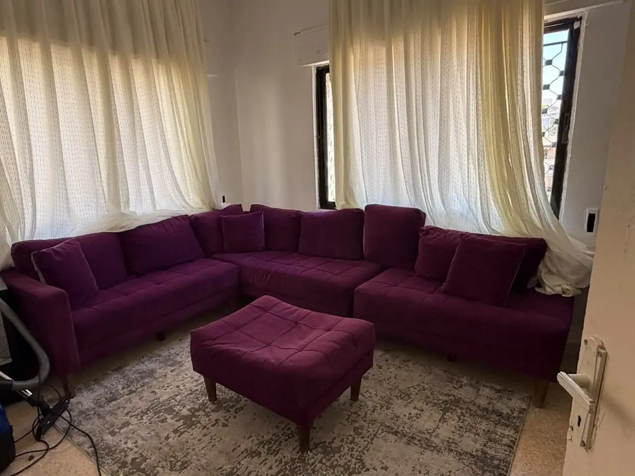 New furniture in a 2-bedroom flat for rent in Al Kom, Shafa Badran
