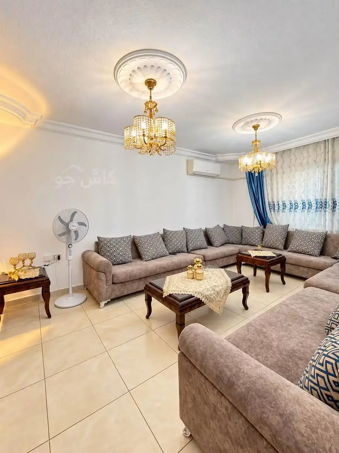 From the owner in Dahyet Al Aqsa: lower-floor apartment with a fruit-tree garden