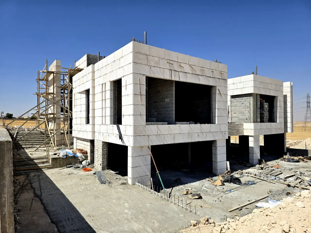 Al-Baida duplex villa under construction, 500 m² built on a 750 m² plot