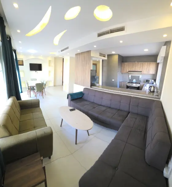 Furnished 2-bedroom apartment for rent in Al Gardens, 100 m² with a large balcony