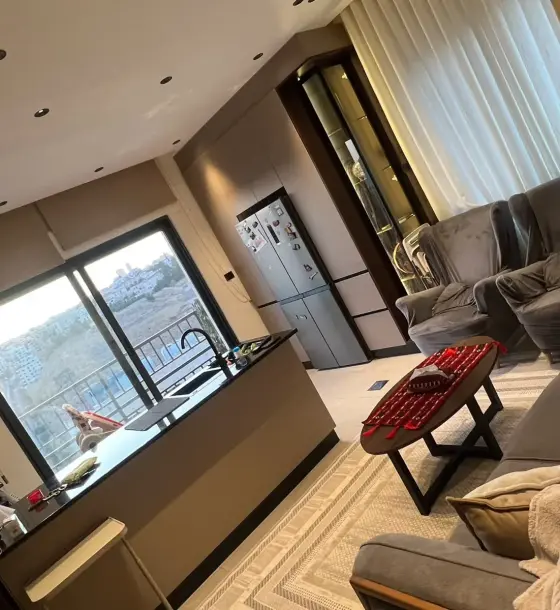 Furnished 110 m² apartment in a new building overlooking the Abdoun walkway, Al Thera'a