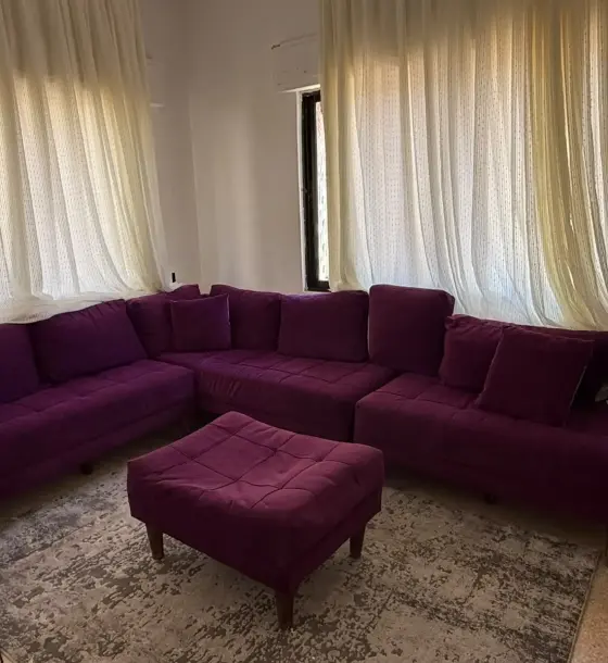 New furniture in a 2-bedroom flat for rent in Al Kom, Shafa Badran