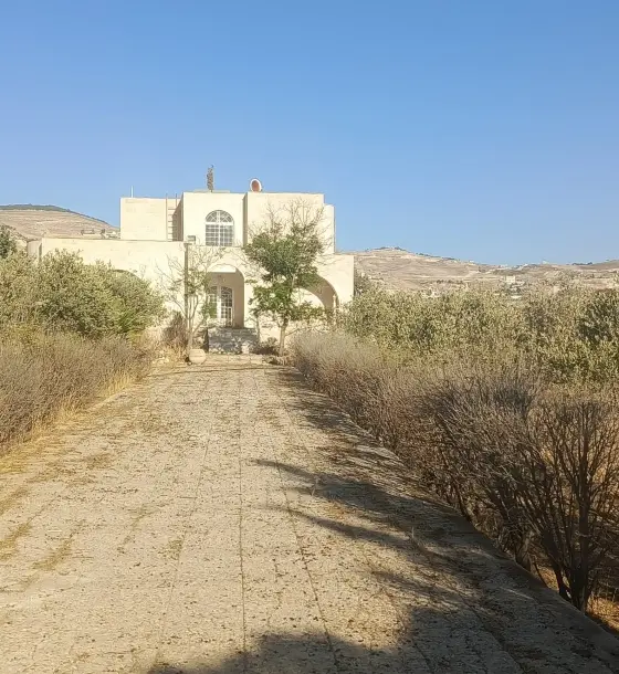 Mobis, Ein Al-Basha, near Jordan Street: walled 4-dunum plot with an old house