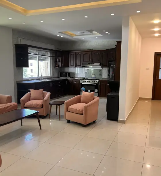 Spacious furnished 3-bedroom apartment for rent in Dahyet Al Rasheed near the University of Jordan
