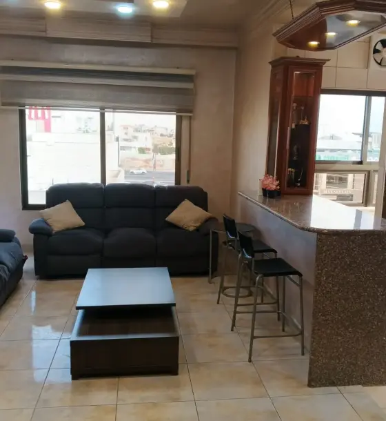 Master suite and balcony in a newly built furnished flat for rent, Tabarbour