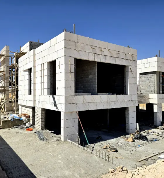Al-Baida duplex villa under construction, 500 m² built on a 750 m² plot