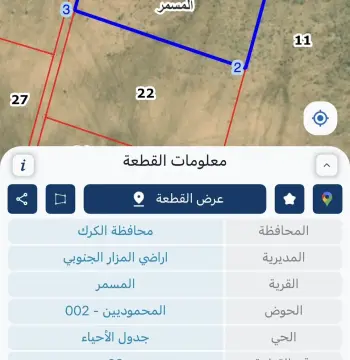 أرض للبيع في Al-Mazar Al-Janoubi